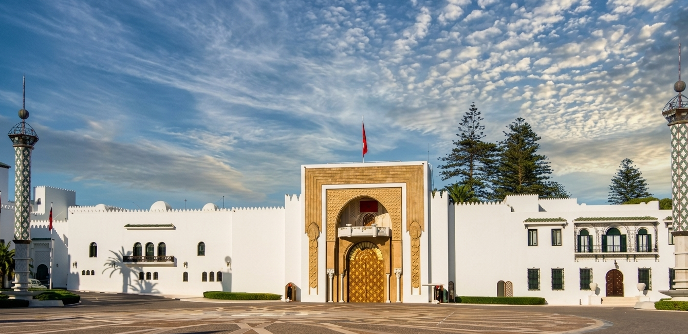 La Place Hassan II et le Palais Royal de Tétouan