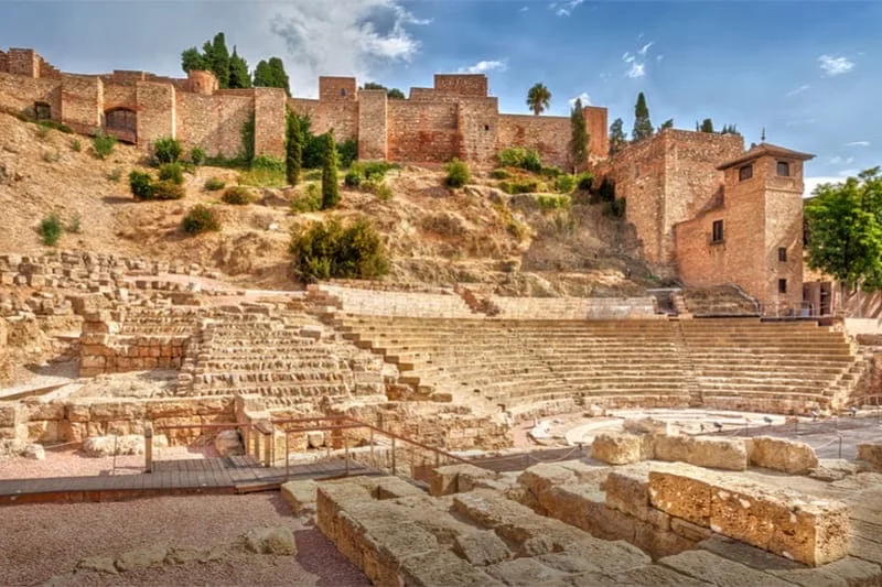 Alcazaba de Malaga vue depuis Gibralfaro